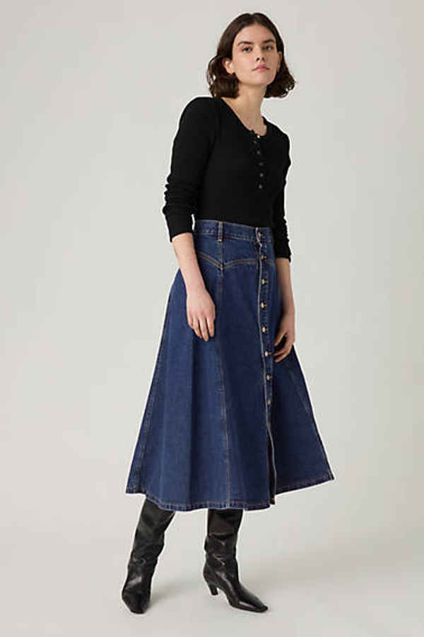 Levi' Jupe Yoked Western Femme / Slightly Circular