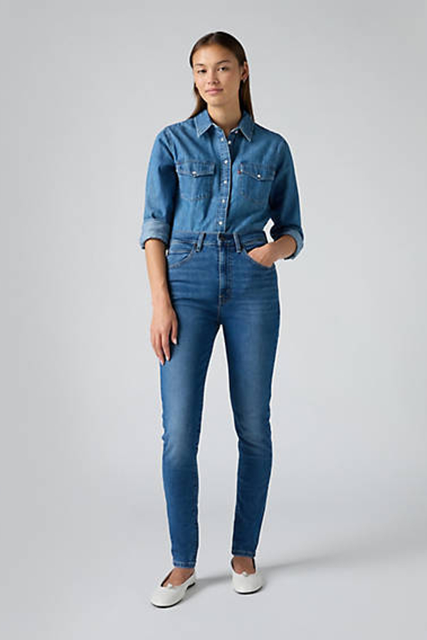 Levi's Jean Taille Haute Skinny Rétro - Femme - Bleu / Run The World - 24X30 Levi's Jean Taille Haute Skinny Rétro - Femme - Bleu / Run The World - 24X30