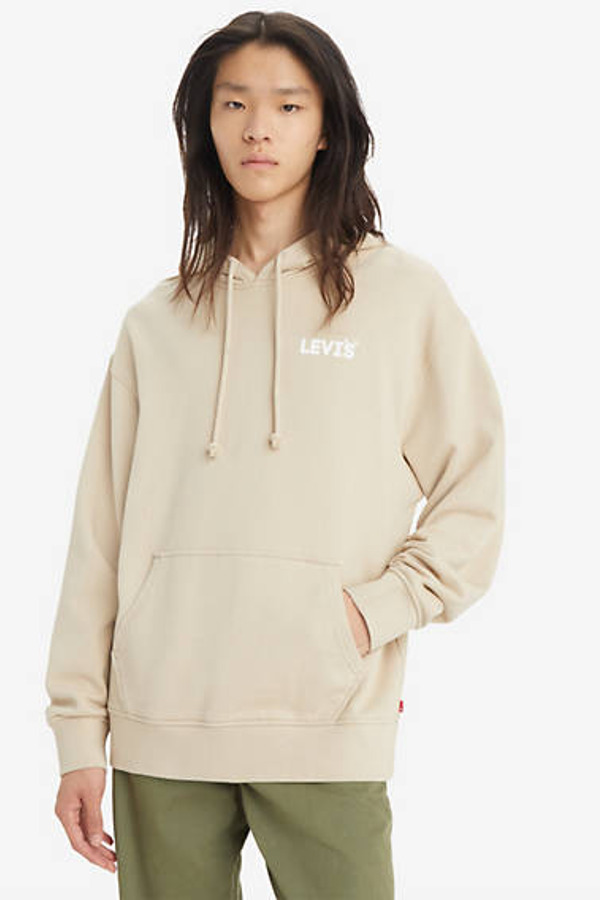 Levi's Sweat À Capuche Graphique Relaxed - Homme - Marron / Step Headline Hoodie Feather Gray - XS