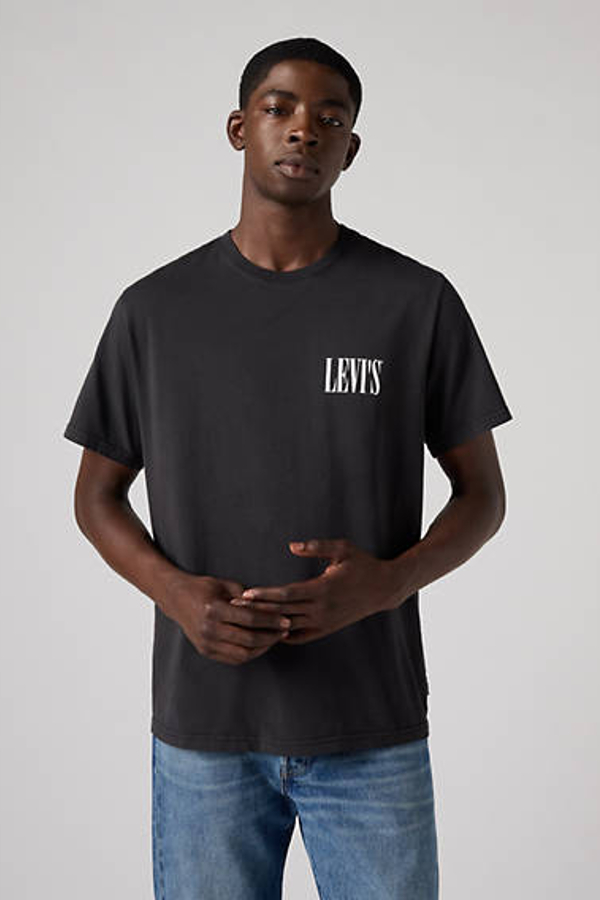 Levi' Relaxed Fit Short Sleeve Graphic Tee Homme / Serif Logo Mineral