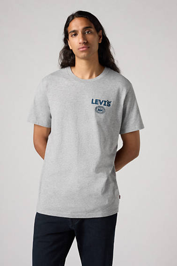 Levi's Classic Graphic Tee - Homme - Gris / Midtone Heather Grey - S Levi's Classic Graphic Tee - Homme - Gris / Midtone Heather Grey - S