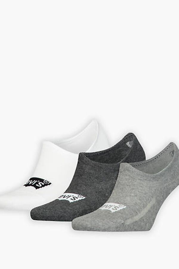 Levi's Chaussettes Hautes En Coton Recyclé Logo Batwing Lot De 3 - Homme - Gris / Grey Combo - 35