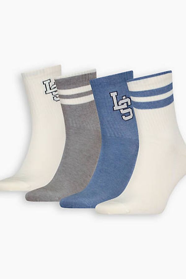 Levi's Coffret Cadeau Chaussettes Basses Lot De 4 - Homme - Multicolore / White Blue Combo - 35