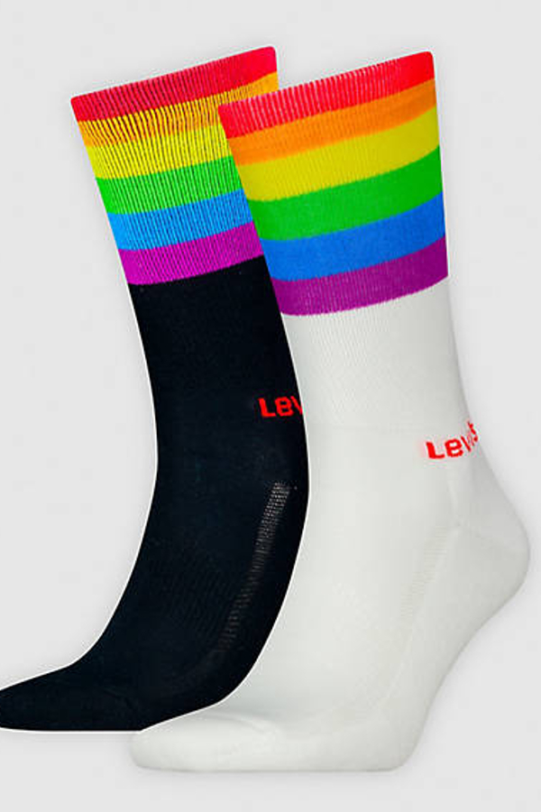 Levi' Regular Cut Pride Socks 2 Pack Homme / Gold