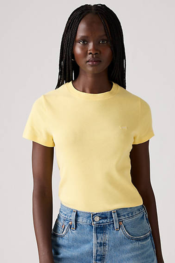 Levi' T Shirt Essential Housemark Femme Jaune / Mood Yellow
