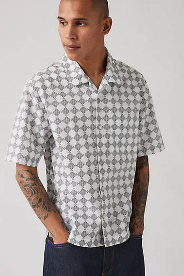 Levi' Short Sleeve Townes Boxy Shirt Homme / Reflect Geo Phantom