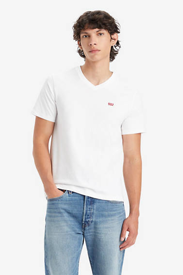 Levi' T Shirt Col V Classique Housemark Homme / Bright