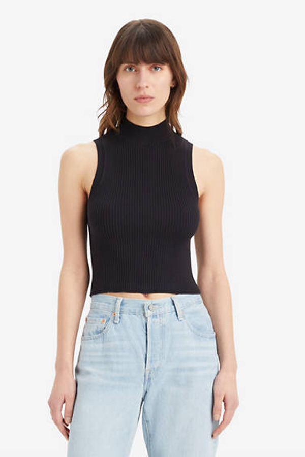 Levi's Débardeur Col Montant Tulip - Femme - Noir / Caviar - S