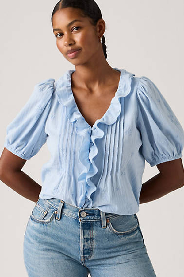 Levi' Bouse À Volants Giselle Femme / Chambray