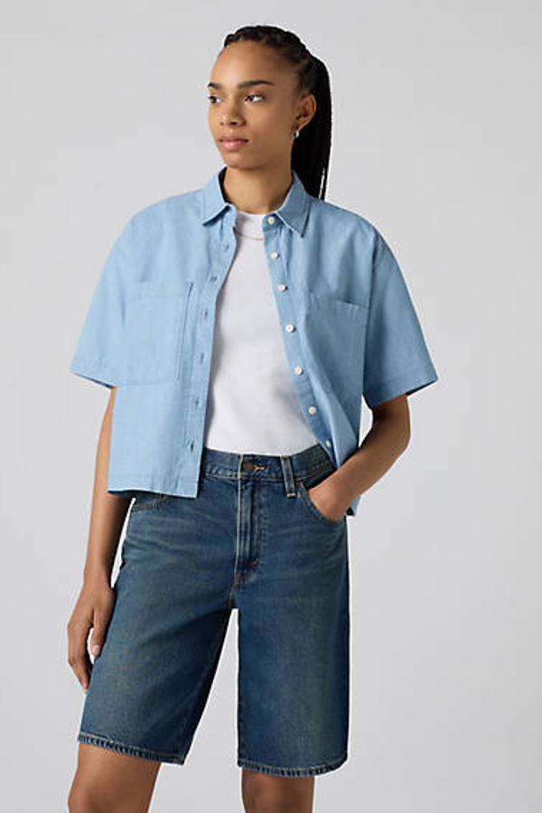 Levi' Chemise Manche Courte Crop Harlie Femme / Brass Organ