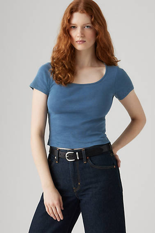 Levi' T Shirt Encolure Carrée Essential Femme / Rib