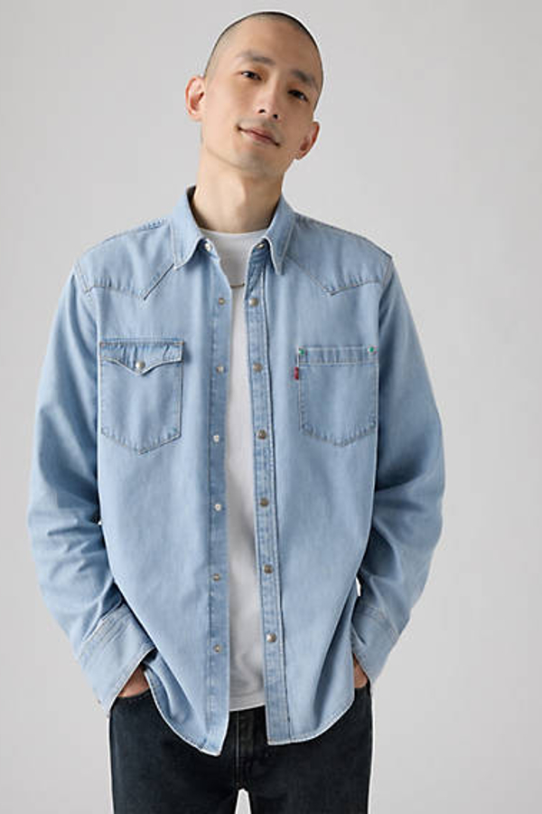 Levi' Chemise Western Barstow Standard Édition Spéciale Homme / Rivet Western Stonewash