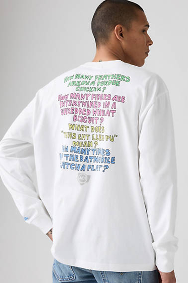 Levi' T Shirt Manche Longue Du Groupe De La Soul Homme / De La Soul 3 Feet High +