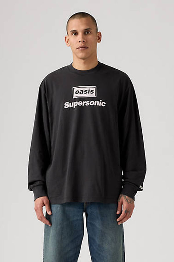 Levi' X Oasis T Shirt Manche Longue Homme / Supersonic Caviar