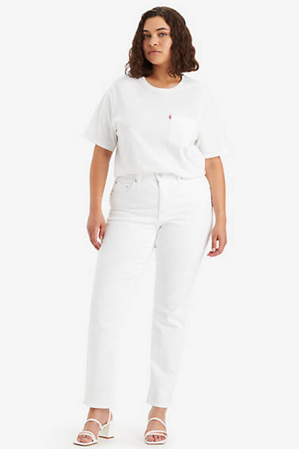 Levi's Jean Droit Taille Haute 724 - Femme - Blanc / Western White - 28X32