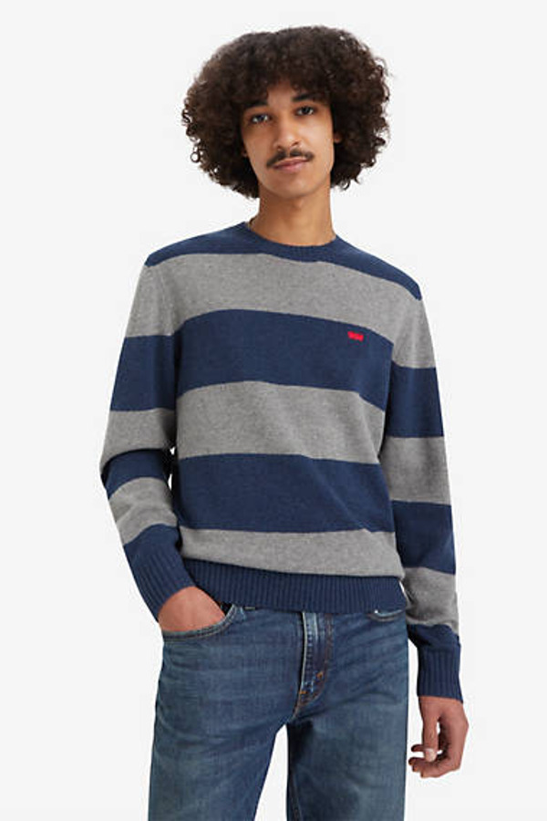 Levi's Sweat Original Housemark - Homme - Bleu / Calloway Stripe Sargasso Sea - XL