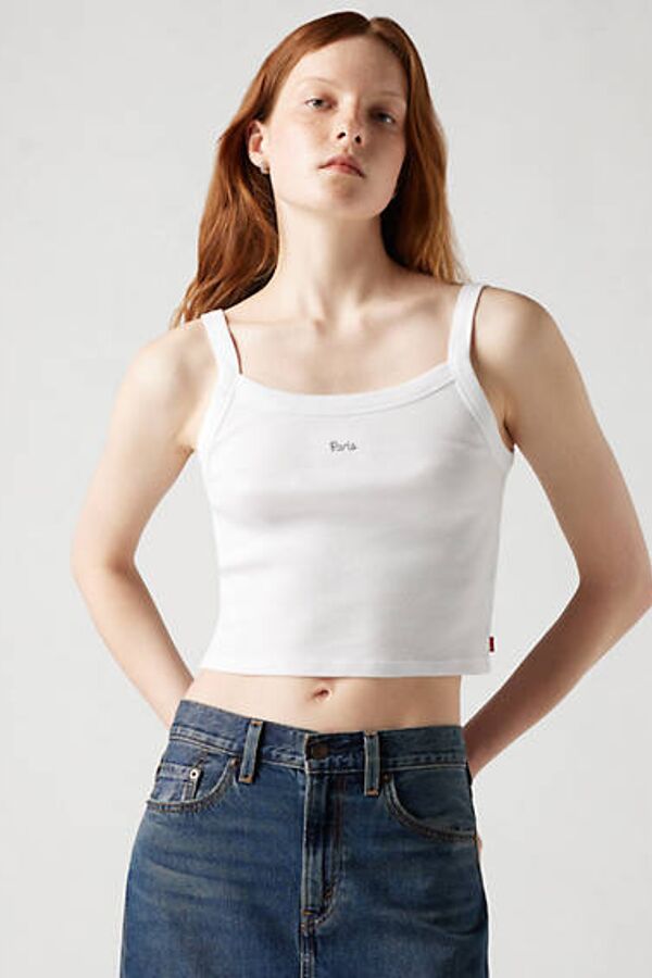 Levi's Débardeur Graphique Sportif Essential - Femme - Blanc / White + - L