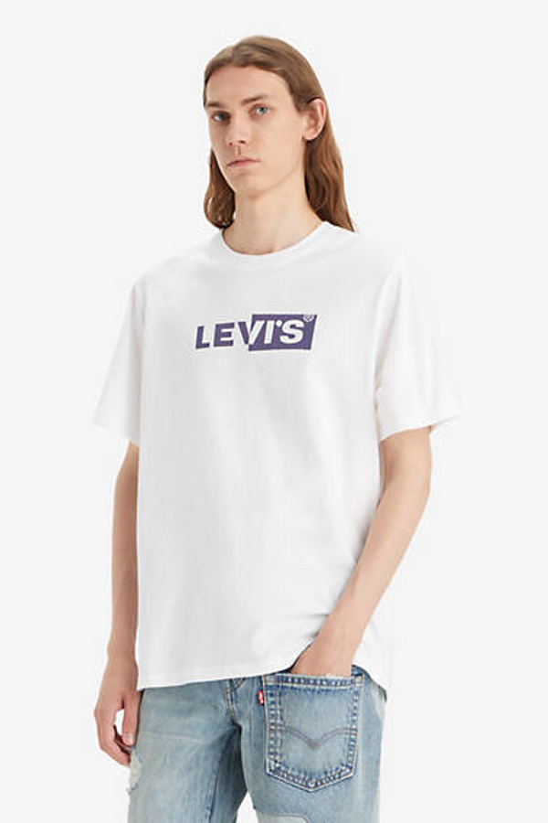 Levi's T Shirt Graphique Relaxed - Homme - Blanc / Ssnl Split Boxtab White+ - S