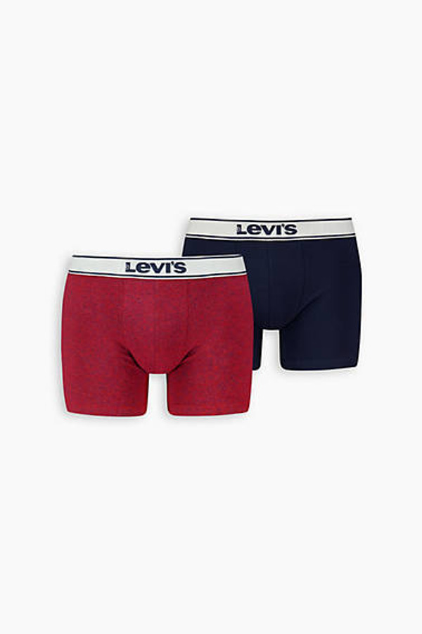 Levi's Caleçons Vintage Chinés Coton Bio Lot De 2 - Homme - Rouge / Red - M