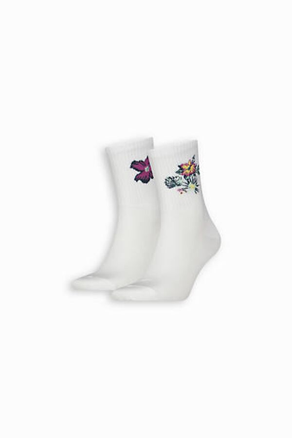 Levi's Chaussettes Basses Fleur Lot De 2 - Homme - Blanc / White - 35