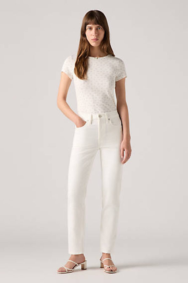 Levi' Jean 724 Taille Haute Straight Femme / Cloud Dancer 24X30