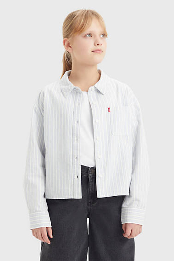 Levi's Ado T Shirt À Rayures Meet And Greet - Femme - Blanc / Sugar Swizzle - 10A