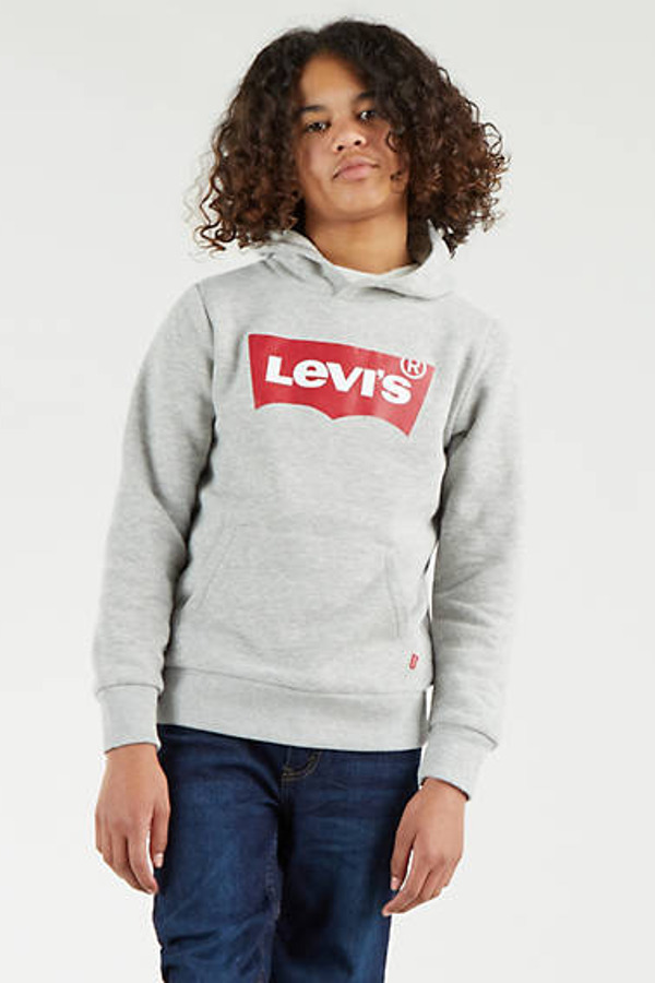 Levi's Sweat À Capuche Sérigraphié Batwing Pour Adolescent - Homme - Gris / Grey Heather - 12A