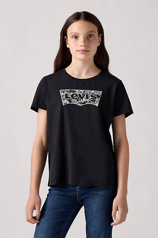 Levi's T Shirt Fleur Batwing Ado - Femme - Noir / Jet Black - 14A