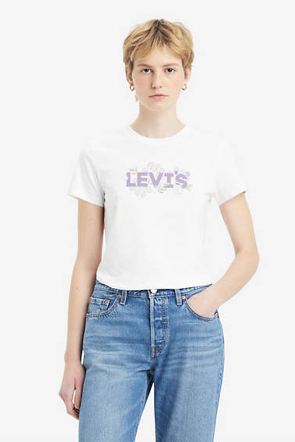 Levi's T Shirt Perfect - Femme - Blanc / Janeesah Floral Hl Bright White - XS