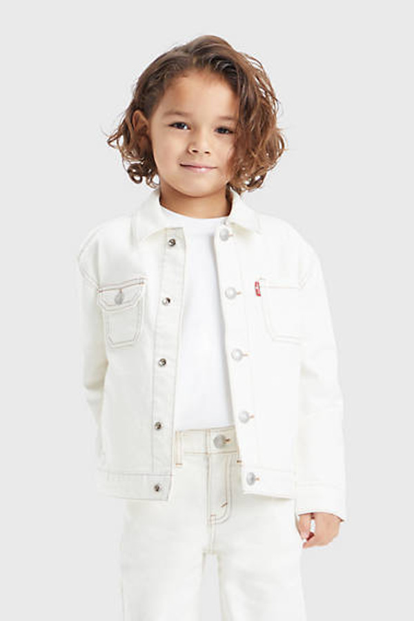 Levi's Enfant Veste Trucker Relaxed Sunrise - Homme - Blanc / Natural - 2A