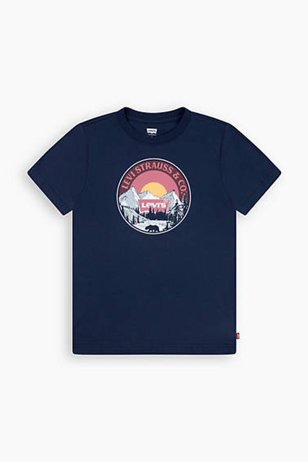 Levi's T Shirt Sunrise Over The Ridge Enfant - Homme - Bleu / Dress Blues - 2A