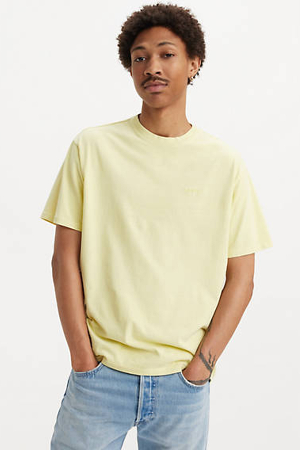 Levi' Tab T Shirt Vintage Homme Jaune / Garment Dye Wax Yellow Jersey