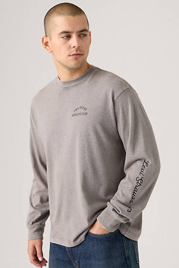 Levi' T Shirt Graphique Manche Longue Authentic Homme / Ls Authentic Tee Bungee Cord 18 0513 Tcx