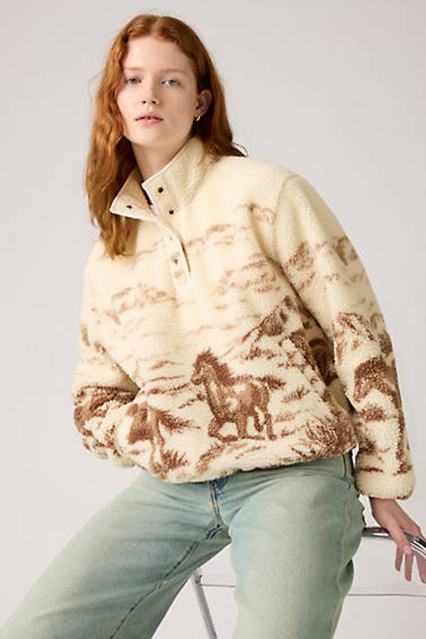Levi' Pull Sherpa Kasey Femme Neutral / Wild Horses Landscape For Outerwear Whisper