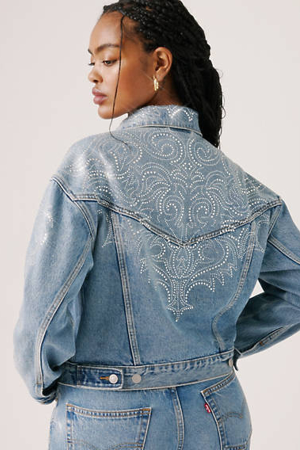Levi' Veste Trucker Shrunken ' Femme / Western Crystal