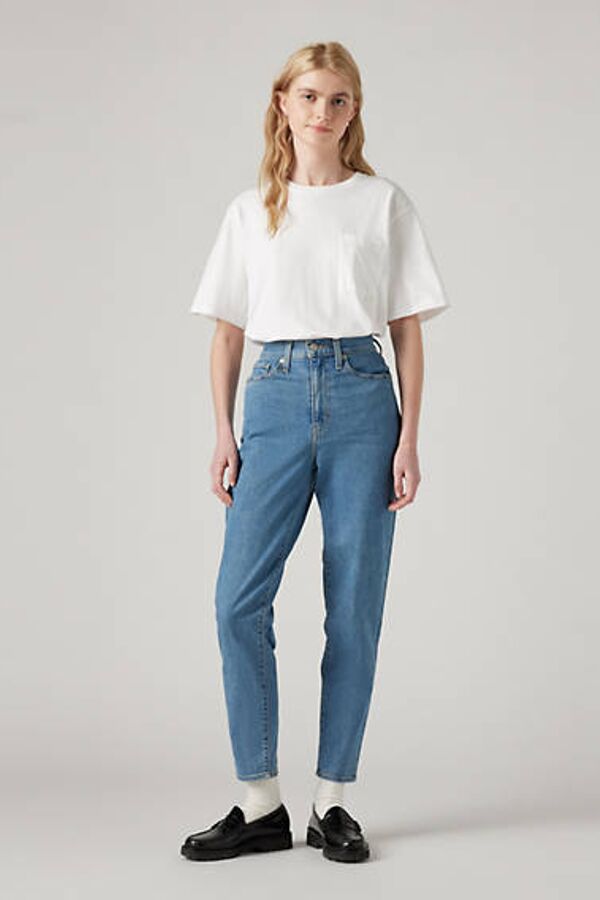 Levi's Jean Mom À Taille Haute - Femme - Bleu / Indigo - 32X27