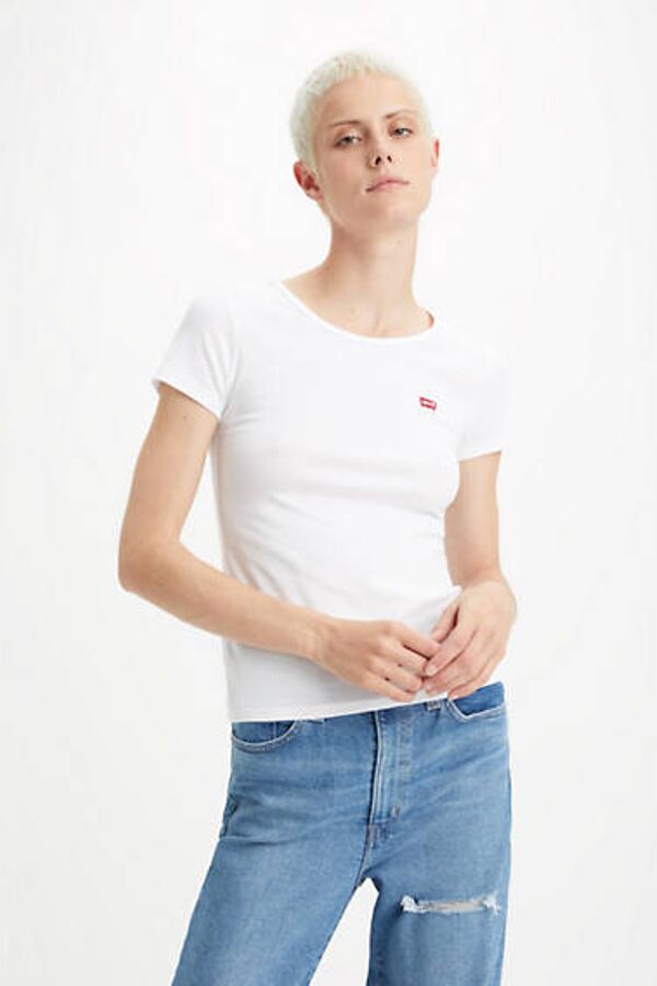 Levi's T Shirt À Col Rond Lot De 2 - Femme - Blanc / White - M