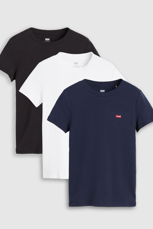 Levi' T Shirt Essential lot De 3 Femme / 3 Pack Tee Night & + & Peacoat