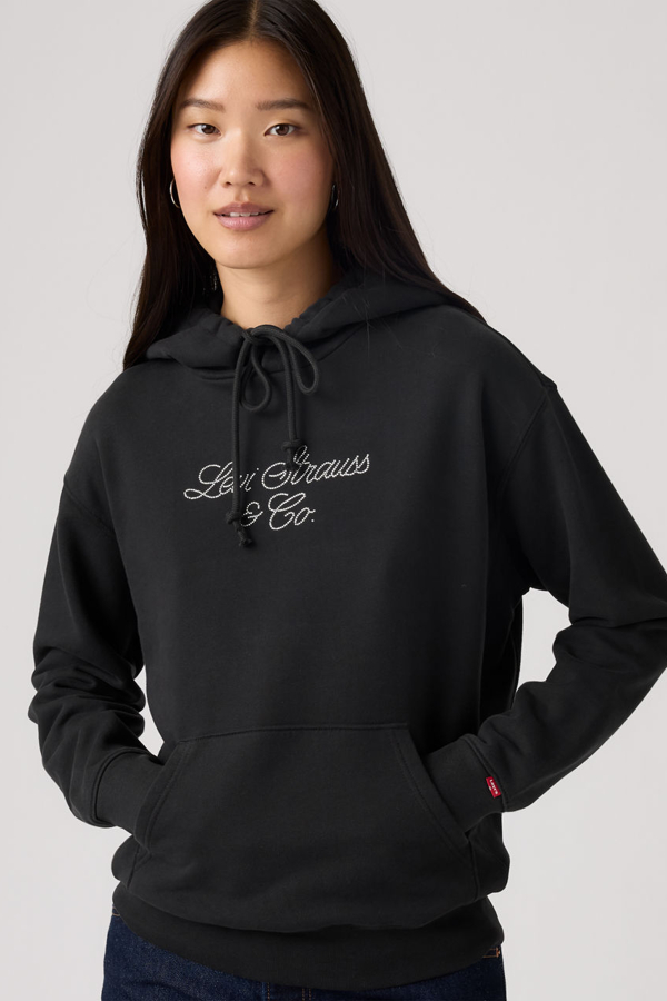 Levi' Sweat À Capuche Graphique Heritage Femme / Hoodie Rhinestone Script