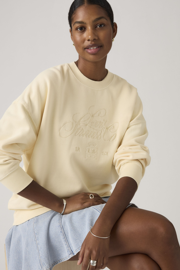 Levi' Graphic Vintage Oversized Crewneck Sweatshirt Femme / Royale Fancy Script Rutabaga - vue 1