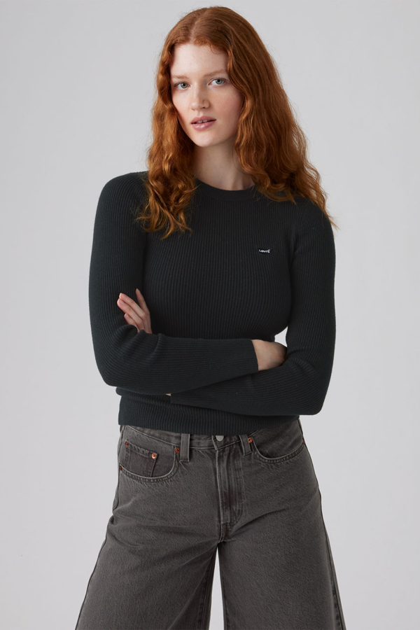 Levi' Pull Over Col Rond Maille Côtelée Femme / Night Rib