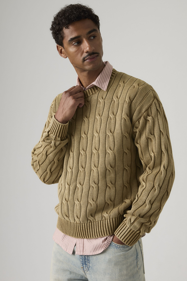 Levi' Carmel Cable Crewneck Sweater Homme / Pine Bark - vue 1