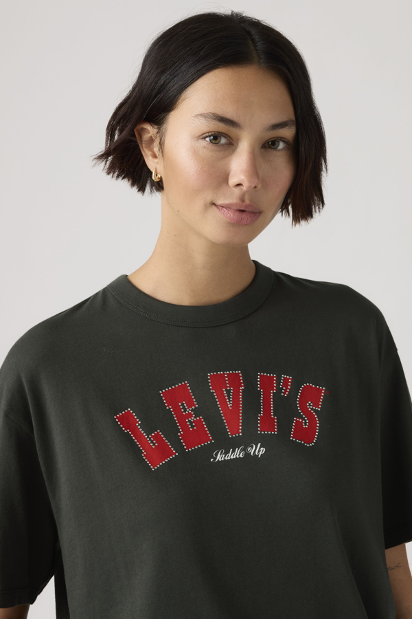Levi' Graphic Tabor Tee Femme / Rhinestone Archival Levis Pirate