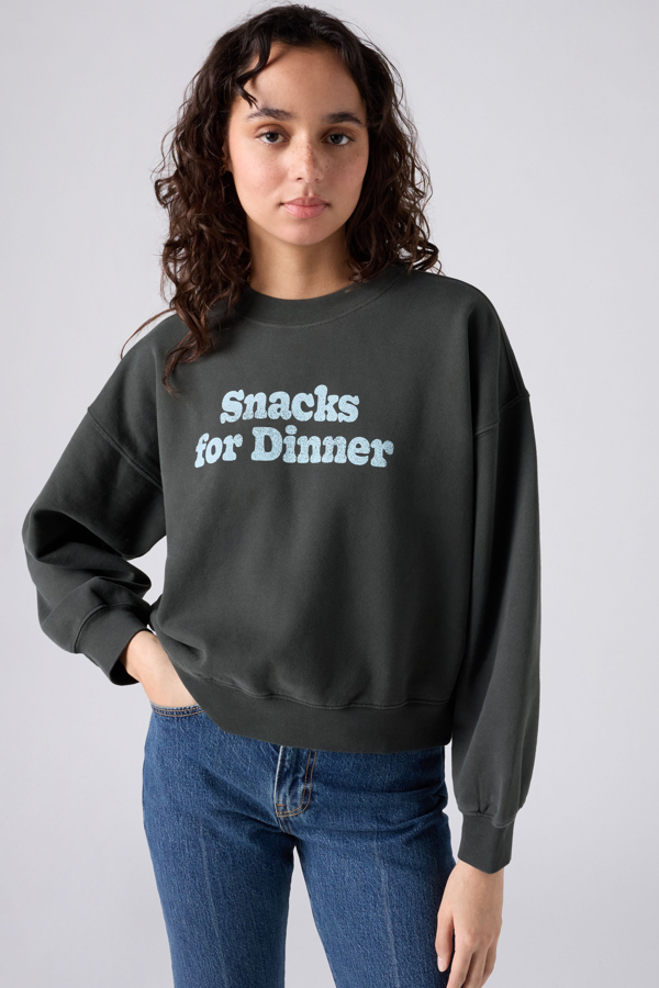 Levi' Sweat Shirt Col Rond Graphique Vintage Boxy Femme / Snacks For Dinner - vue 1