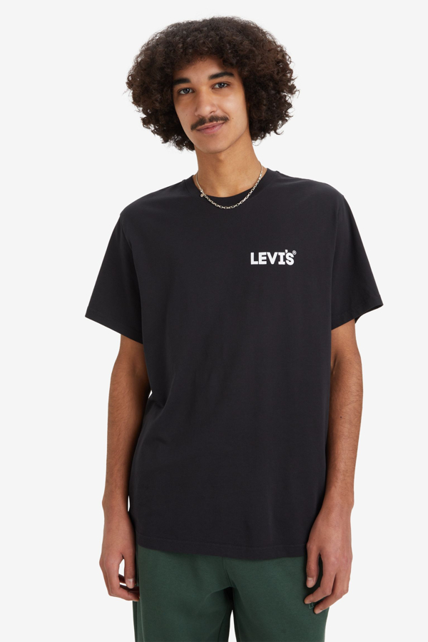 Levi' Relaxed Fit Graphic Tee Homme / Headline Logo 3 Caviar