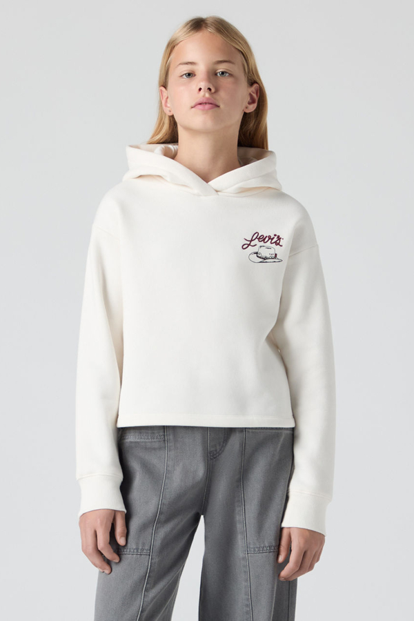 Levi' Ado Sweat À Capuche Western Meet And Greet Femme Neutral / Gardenia