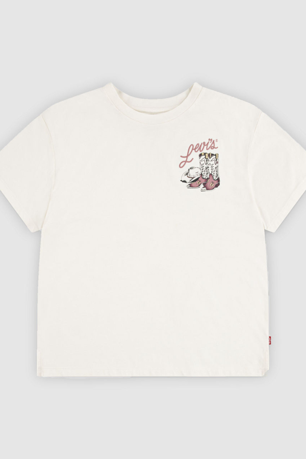 Levi' Ado T Shirt Western Oversize Femme Neutral / Gardenia