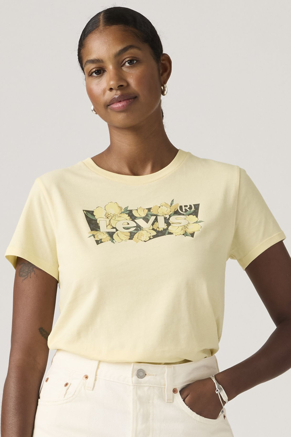 Levi' Perfect Tee Femme / Blake Brushstroke French Vanilla - vue 1