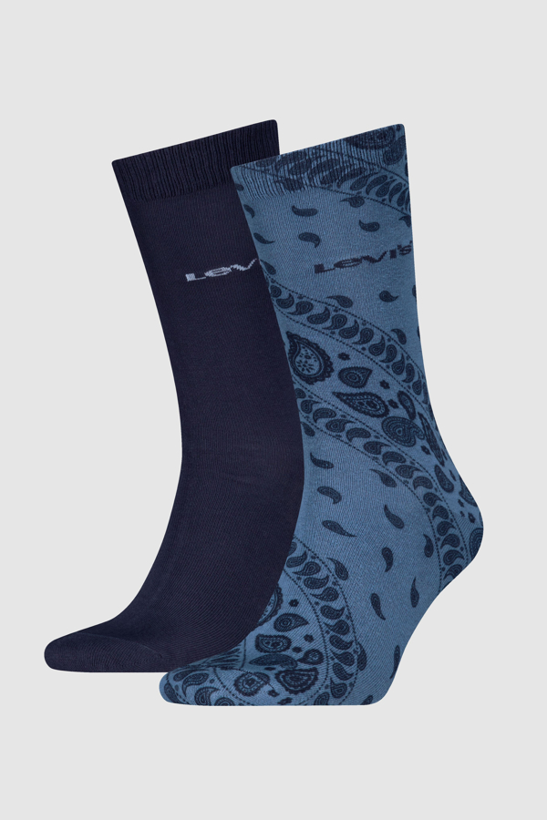 Levi' Regular Cut Bandana Print Socks 2 Pack Homme / Combo
