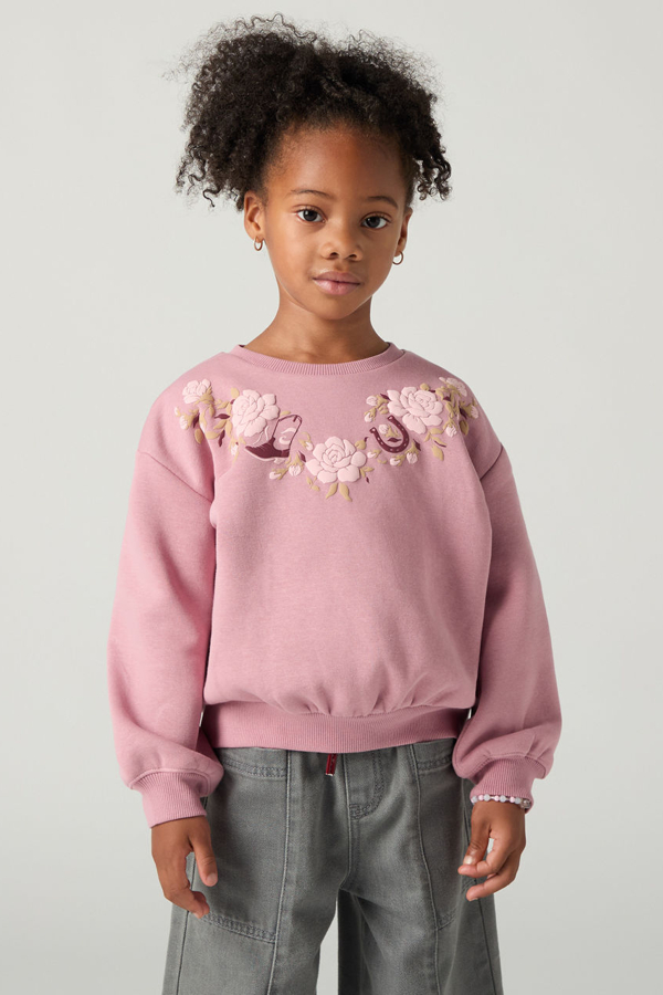 Levi' Enfant Sweat Shirt Col Rond Front Tuck Femme Neutral / Levis